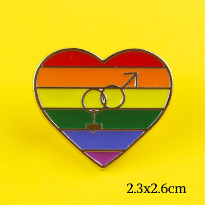 Rainbow Pins Значки за дрехи на раница Значки с ревери с цинкова сплав Метални аксесоари ЛГБТ Брошки Pin Lover Подарък Унисекс