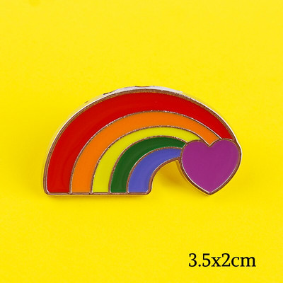 Rainbow Pins Значки за дрехи на раница Значки с ревери с цинкова сплав Метални аксесоари ЛГБТ Брошки Pin Lover Подарък Унисекс