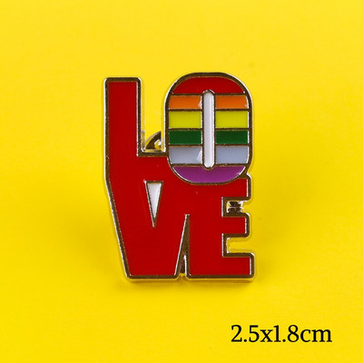 Rainbow Pins Значки за дрехи на раница Значки с ревери с цинкова сплав Метални аксесоари ЛГБТ Брошки Pin Lover Подарък Унисекс