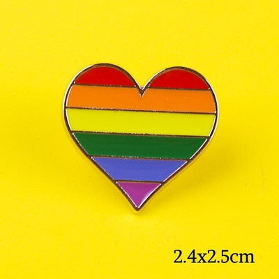 Rainbow Pins Значки за дрехи на раница Значки с ревери с цинкова сплав Метални аксесоари ЛГБТ Брошки Pin Lover Подарък Унисекс