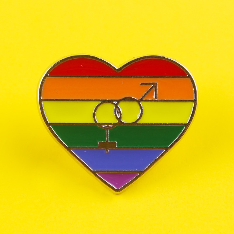 Rainbow Pins Значки за дрехи на раница Значки с ревери с цинкова сплав Метални аксесоари ЛГБТ Брошки Pin Lover Подарък Унисекс