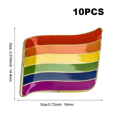 10 tk palju LGBT uhkusemärk Transsooline Sooline Fluid Aromantiline Genderqueer Panseksuaal Biseksuaal Aseksuaalne mittebinaarne huulepulk