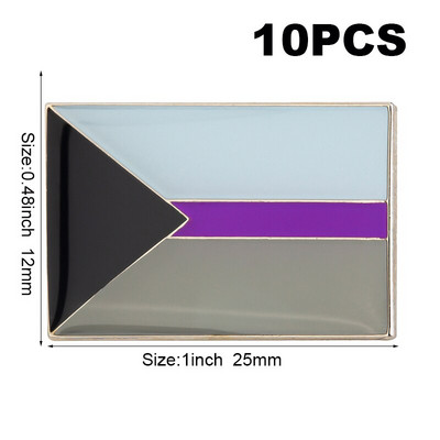 10 tk palju LGBT uhkusemärk Transsooline Sooline Fluid Aromantiline Genderqueer Panseksuaal Biseksuaal Aseksuaalne mittebinaarne huulepulk