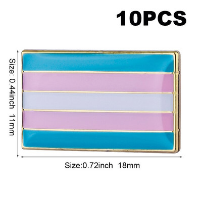 10 tk palju LGBT uhkusemärk Transsooline Sooline Fluid Aromantiline Genderqueer Panseksuaal Biseksuaal Aseksuaalne mittebinaarne huulepulk