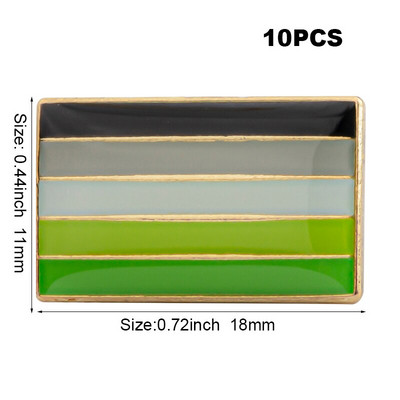 10 tk palju LGBT uhkusemärk Transsooline Sooline Fluid Aromantiline Genderqueer Panseksuaal Biseksuaal Aseksuaalne mittebinaarne huulepulk