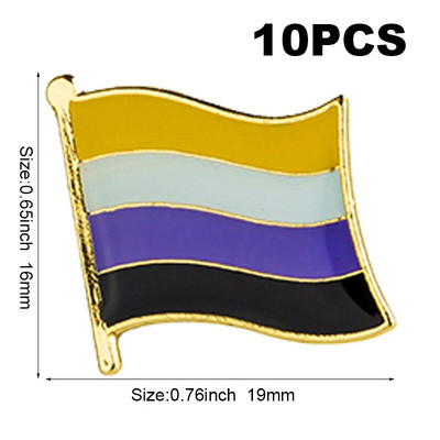 10 tk palju LGBT uhkusemärk Transsooline Sooline Fluid Aromantiline Genderqueer Panseksuaal Biseksuaal Aseksuaalne mittebinaarne huulepulk