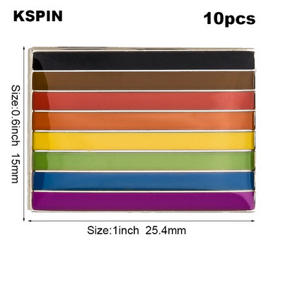 10 tk palju LGBT uhkusemärk Transsooline Sooline Fluid Aromantiline Genderqueer Panseksuaal Biseksuaal Aseksuaalne mittebinaarne huulepulk