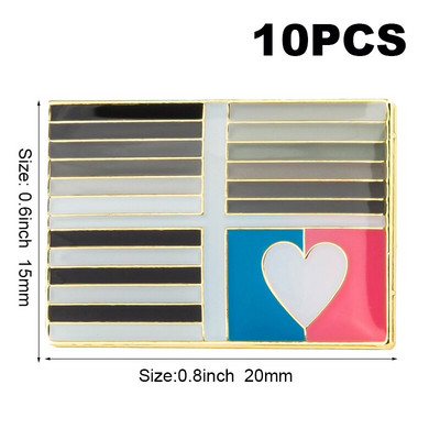 10 tk palju LGBT uhkusemärk Transsooline Sooline Fluid Aromantiline Genderqueer Panseksuaal Biseksuaal Aseksuaalne mittebinaarne huulepulk