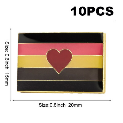 10 tk palju LGBT uhkusemärk Transsooline Sooline Fluid Aromantiline Genderqueer Panseksuaal Biseksuaal Aseksuaalne mittebinaarne huulepulk