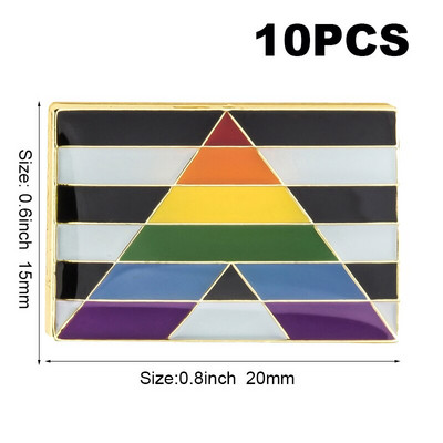 10 tk palju LGBT uhkusemärk Transsooline Sooline Fluid Aromantiline Genderqueer Panseksuaal Biseksuaal Aseksuaalne mittebinaarne huulepulk