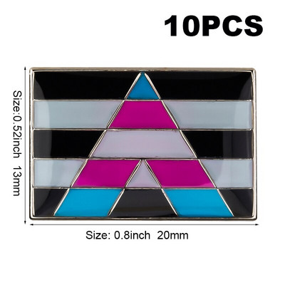 10 tk palju LGBT uhkusemärk Transsooline Sooline Fluid Aromantiline Genderqueer Panseksuaal Biseksuaal Aseksuaalne mittebinaarne huulepulk