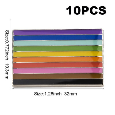 10 tk palju LGBT uhkusemärk Transsooline Sooline Fluid Aromantiline Genderqueer Panseksuaal Biseksuaal Aseksuaalne mittebinaarne huulepulk