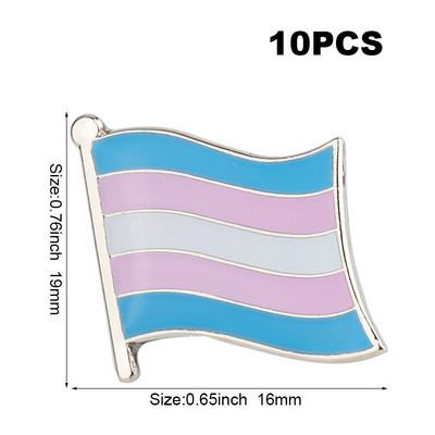 10 tk palju LGBT uhkusemärk Transsooline Sooline Fluid Aromantiline Genderqueer Panseksuaal Biseksuaal Aseksuaalne mittebinaarne huulepulk