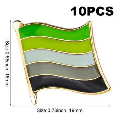 10 tk palju LGBT uhkusemärk Transsooline Sooline Fluid Aromantiline Genderqueer Panseksuaal Biseksuaal Aseksuaalne mittebinaarne huulepulk