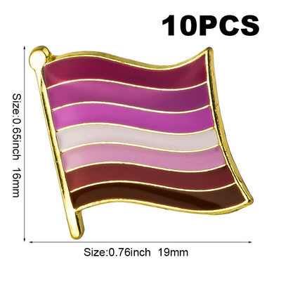 10 tk palju LGBT uhkusemärk Transsooline Sooline Fluid Aromantiline Genderqueer Panseksuaal Biseksuaal Aseksuaalne mittebinaarne huulepulk