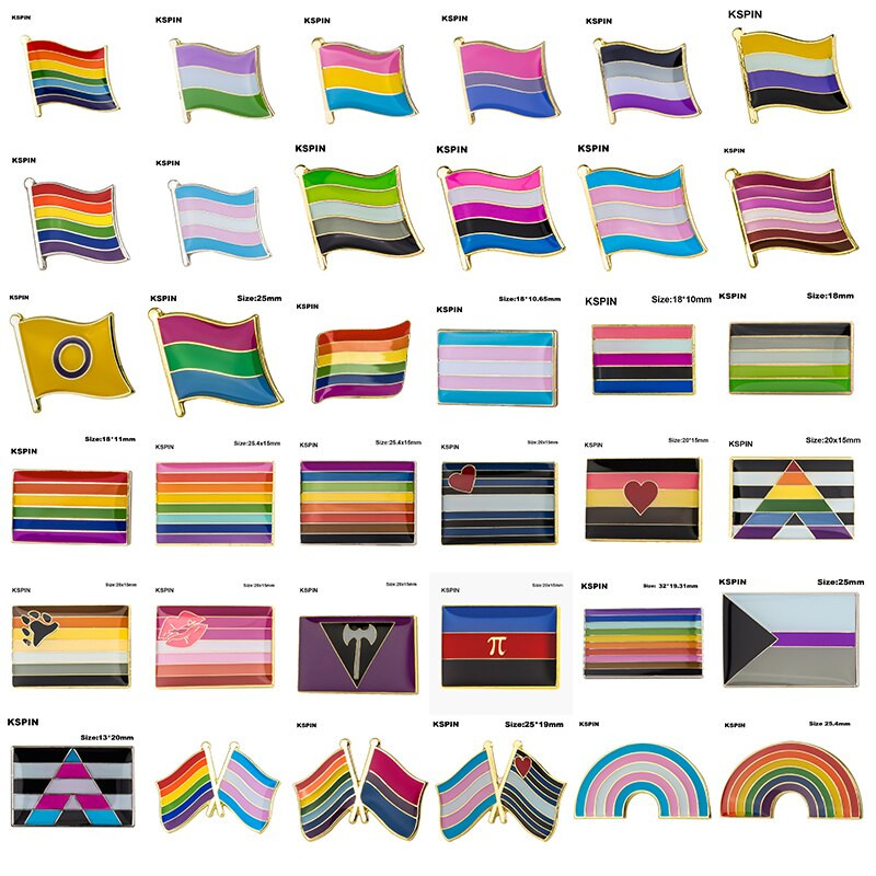10 tk palju LGBT uhkusemärk Transsooline Sooline Fluid Aromantiline Genderqueer Panseksuaal Biseksuaal Aseksuaalne mittebinaarne huulepulk