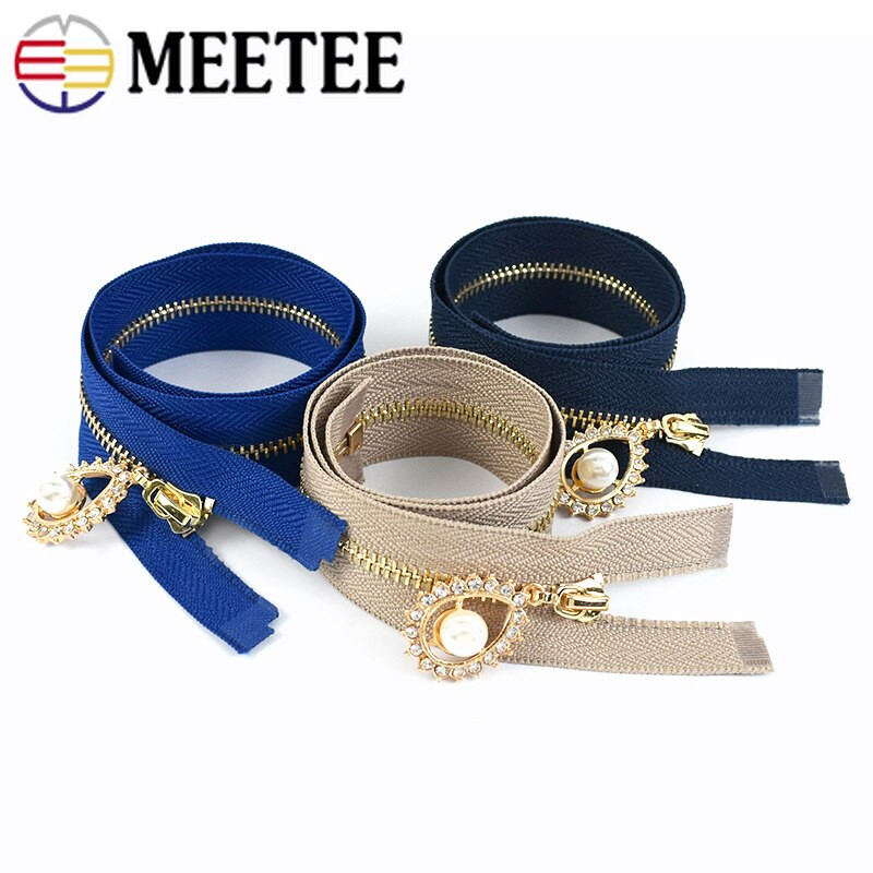 5 vnt. 3# metaliniai užtrauktukai 40-70 cm atviro galo užtrauktukai su kalnų krištolais Patraukti kuprinė Krepšys Drabužiai Striukė Dekoratyviniai užtrauktukų siuvimo priedai