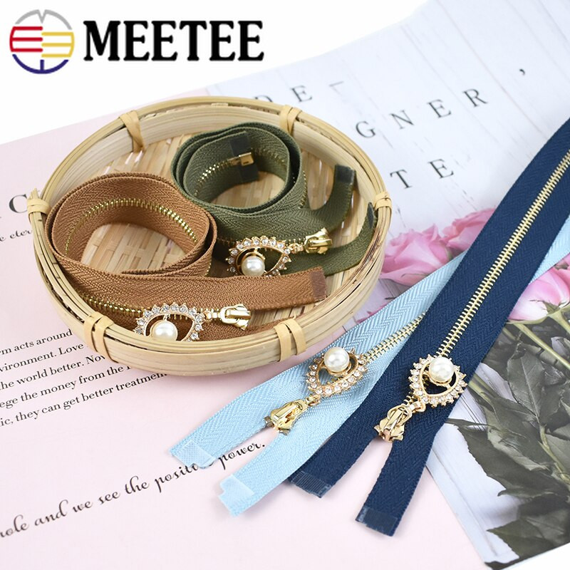 5 vnt. 3# metaliniai užtrauktukai 40-70 cm atviro galo užtrauktukai su kalnų krištolais Patraukti kuprinė Krepšys Drabužiai Striukė Dekoratyviniai užtrauktukų siuvimo priedai