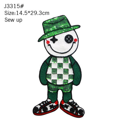 Χαριτωμένο δροσερό κέντημα πετσέτας Animal Mixed Color Bear Bright Piece Clown DIY υφασμάτινο αυτοκόλλητο σήμα Παιδικό casual μπλουζάκι παλτό