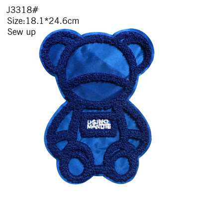 Χαριτωμένο δροσερό κέντημα πετσέτας Animal Mixed Color Bear Bright Piece Clown DIY υφασμάτινο αυτοκόλλητο σήμα Παιδικό casual μπλουζάκι παλτό