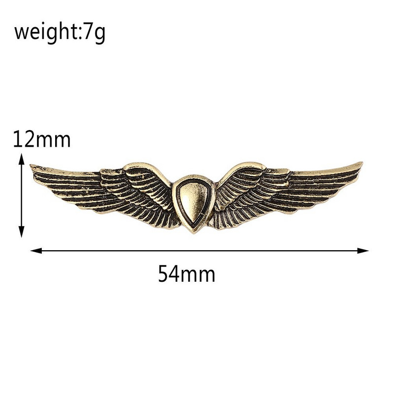 Broșă cu aripi de metal retro Sadang, film și televiziune, dramă, din aliaj, insignă, colecție de picurare, ac de rever pentru bărbați