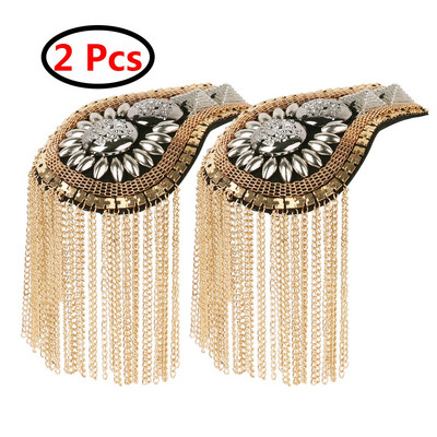 2 tk õlg Epaulette Vintage Epaulettes Epaulet Käsitsi valmistatud tutikett Epaulet õlalauad Märg Pross Ülikonna aksessuaarid