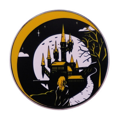 C2152 Magic Castle Ace emailat Ace de rever pentru rucsacuri Cadou de Anul Nou Insigne pe rucsac Brosa pentru haine Accesorii de bijuterii