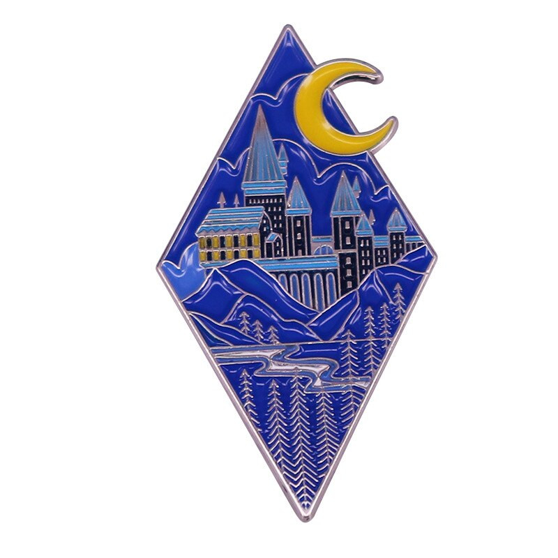 C2152 Magic Castle Ace emailat Ace de rever pentru rucsacuri Cadou de Anul Nou Insigne pe rucsac Brosa pentru haine Accesorii de bijuterii