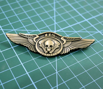 115th Anniversary Motorcycle Club biker брошки игли за яке обувки дрехи жилетка значки череп крила шапка игли брошки