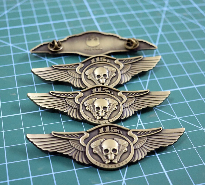115th Anniversary Motorcycle Club biker брошки игли за яке обувки дрехи жилетка значки череп крила шапка игли брошки