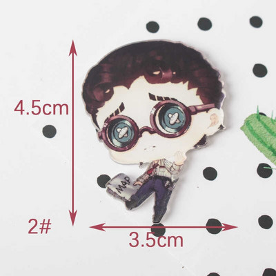 Identity V 1PCS Maalimine koomiksisegu skelett rõivaste jaoks Akrüülist märgid Kawaii ikoonid seljakotil oleva nööpnõelaga prossi märk Z62