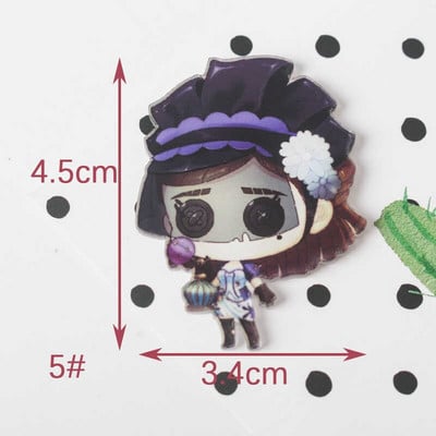 Identity V 1PCS Maalimine koomiksisegu skelett rõivaste jaoks Akrüülist märgid Kawaii ikoonid seljakotil oleva nööpnõelaga prossi märk Z62