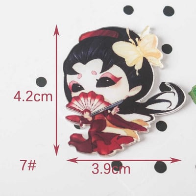 Identity V 1PCS Maalimine koomiksisegu skelett rõivaste jaoks Akrüülist märgid Kawaii ikoonid seljakotil oleva nööpnõelaga prossi märk Z62