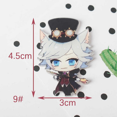 Identity V 1PCS Maalimine koomiksisegu skelett rõivaste jaoks Akrüülist märgid Kawaii ikoonid seljakotil oleva nööpnõelaga prossi märk Z62