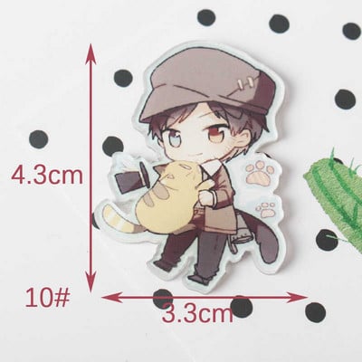 Identity V 1PCS Maalimine koomiksisegu skelett rõivaste jaoks Akrüülist märgid Kawaii ikoonid seljakotil oleva nööpnõelaga prossi märk Z62