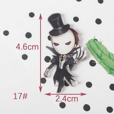 Identity V 1PCS Maalimine koomiksisegu skelett rõivaste jaoks Akrüülist märgid Kawaii ikoonid seljakotil oleva nööpnõelaga prossi märk Z62