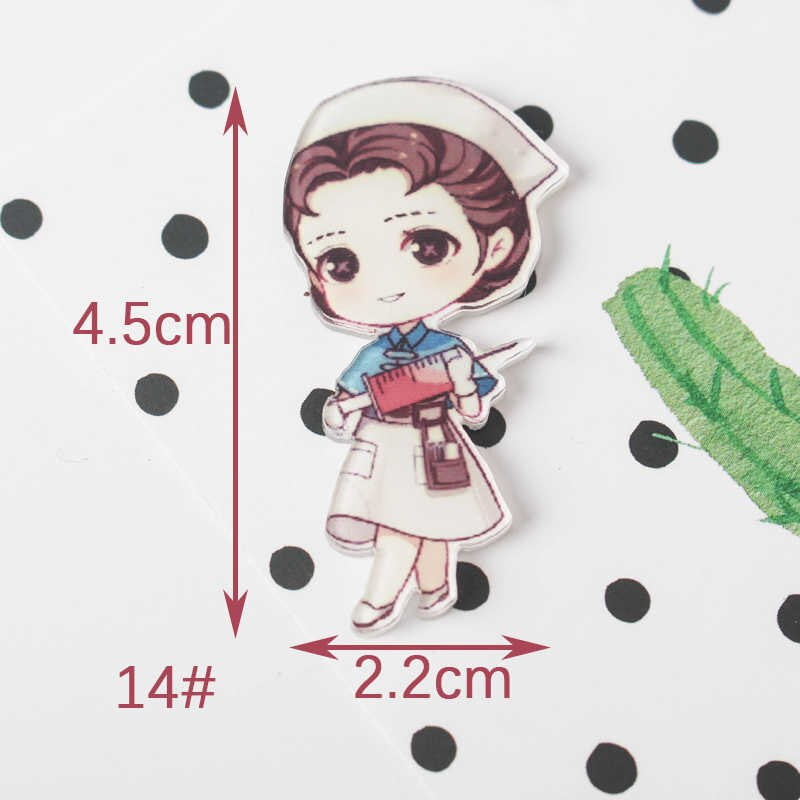 Identity V 1PCS Maalimine koomiksisegu skelett rõivaste jaoks Akrüülist märgid Kawaii ikoonid seljakotil oleva nööpnõelaga prossi märk Z62