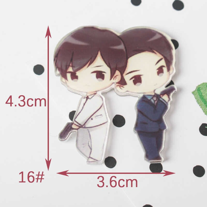 Identity V 1PCS Maalimine koomiksisegu skelett rõivaste jaoks Akrüülist märgid Kawaii ikoonid seljakotil oleva nööpnõelaga prossi märk Z62