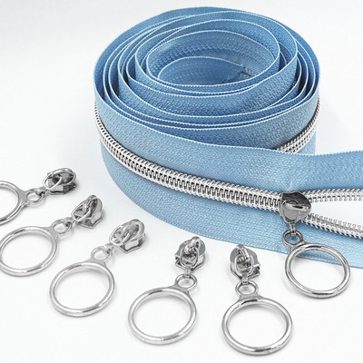 2M 4 buc. Glisor 5 # dinte argintiu colorat din nailon cu fermoar bobina cod decorare bagaje imbracaminte poseta saci bricolaj accesorii de cusut pentru casa