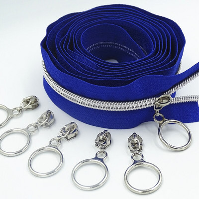 2M 4 buc. Glisor 5 # dinte argintiu colorat din nailon cu fermoar bobina cod decorare bagaje imbracaminte poseta saci bricolaj accesorii de cusut pentru casa