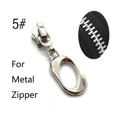 10kom 5# klizači za zatvarač za najlonske metalne smole Zatvarači Traka Zatvarači za vrećice Zatvarači za glavu Odjeća Zip Pull Kitovi za popravak DIY pribor za šivanje