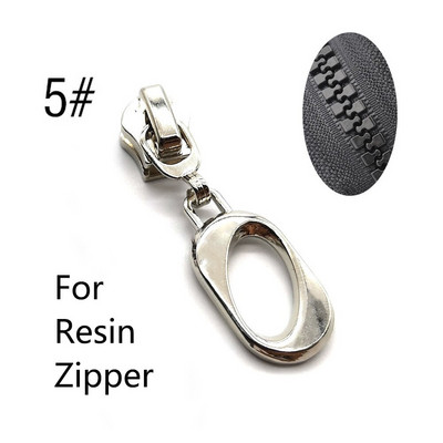 10kom 5# klizači za zatvarač za najlonske metalne smole Zatvarači Traka Zatvarači za vrećice Zatvarači za glavu Odjeća Zip Pull Kitovi za popravak DIY pribor za šivanje