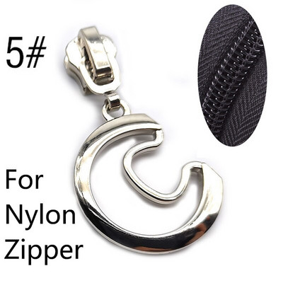 10kom 5# klizači za zatvarač za najlonske metalne smole Zatvarači Traka Zatvarači za vrećice Zatvarači za glavu Odjeća Zip Pull Kitovi za popravak DIY pribor za šivanje