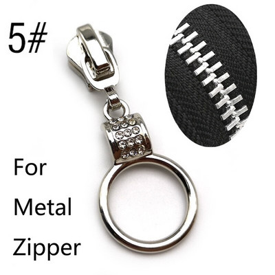 10kom 5# klizači za zatvarač za najlonske metalne smole Zatvarači Traka Zatvarači za vrećice Zatvarači za glavu Odjeća Zip Pull Kitovi za popravak DIY pribor za šivanje