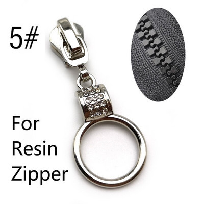 10kom 5# klizači za zatvarač za najlonske metalne smole Zatvarači Traka Zatvarači za vrećice Zatvarači za glavu Odjeća Zip Pull Kitovi za popravak DIY pribor za šivanje