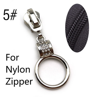 10kom 5# klizači za zatvarač za najlonske metalne smole Zatvarači Traka Zatvarači za vrećice Zatvarači za glavu Odjeća Zip Pull Kitovi za popravak DIY pribor za šivanje