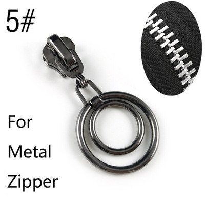 10kom 5# klizači za zatvarač za najlonske metalne smole Zatvarači Traka Zatvarači za vrećice Zatvarači za glavu Odjeća Zip Pull Kitovi za popravak DIY pribor za šivanje
