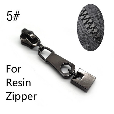 10kom 5# klizači za zatvarač za najlonske metalne smole Zatvarači Traka Zatvarači za vrećice Zatvarači za glavu Odjeća Zip Pull Kitovi za popravak DIY pribor za šivanje