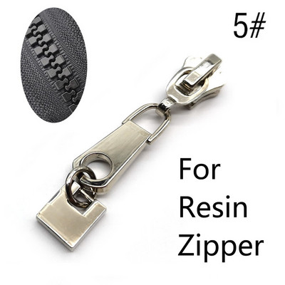 10kom 5# klizači za zatvarač za najlonske metalne smole Zatvarači Traka Zatvarači za vrećice Zatvarači za glavu Odjeća Zip Pull Kitovi za popravak DIY pribor za šivanje