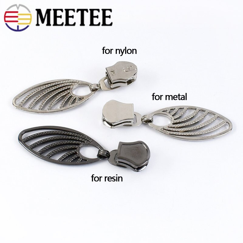 10kom 5# klizači za zatvarač za najlonske metalne smole Zatvarači Traka Zatvarači za vrećice Zatvarači za glavu Odjeća Zip Pull Kitovi za popravak DIY pribor za šivanje